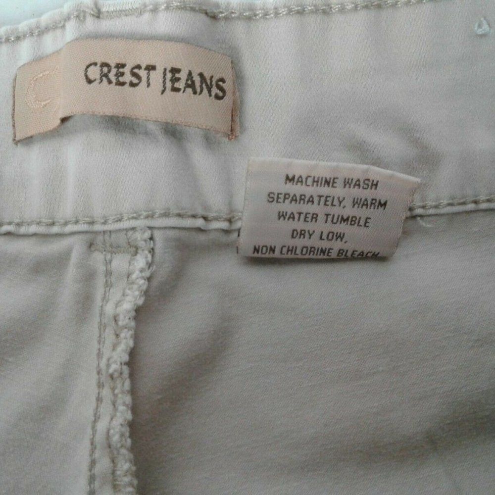 CREST JEANS‎ Stretchy Tan   Shorts Vented Sides 11 - Picture 2 of 8